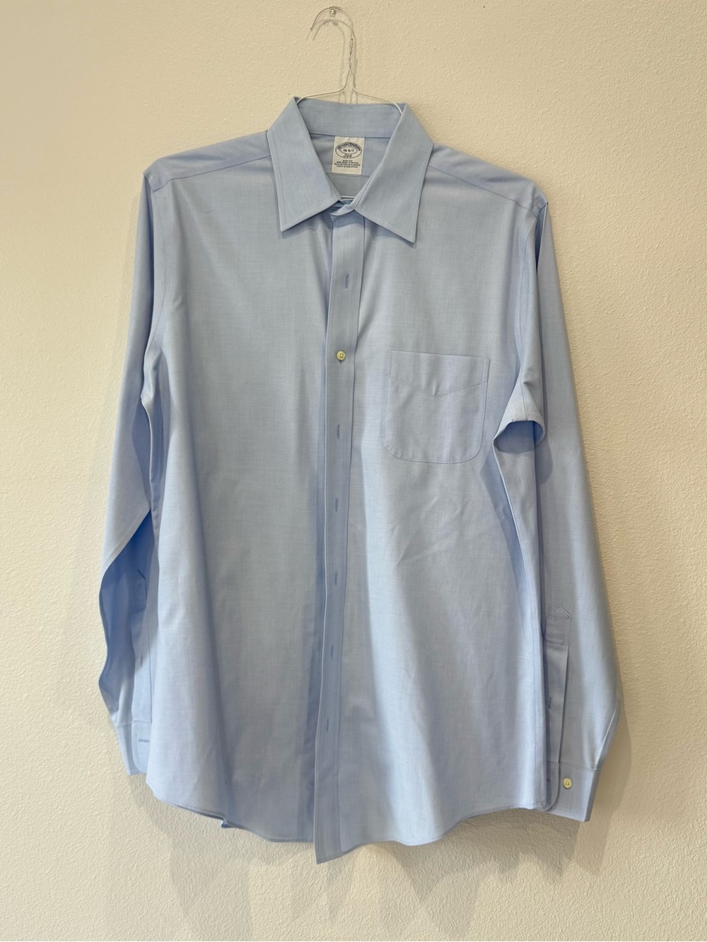 Brooks Brothers Light Blue Men's Dress Shirt - Classic Point Collar